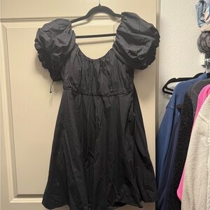 Abercrombie & Fitch Black Smocked Dress